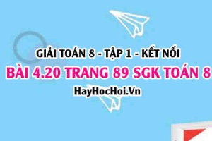 Giải bài 4.20 trang 89 Toán 8 Tập 1 SGK Kết nối tri thức